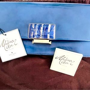 Kate Spade ♠️ Madison Ave. Collection blue leather purse 👛